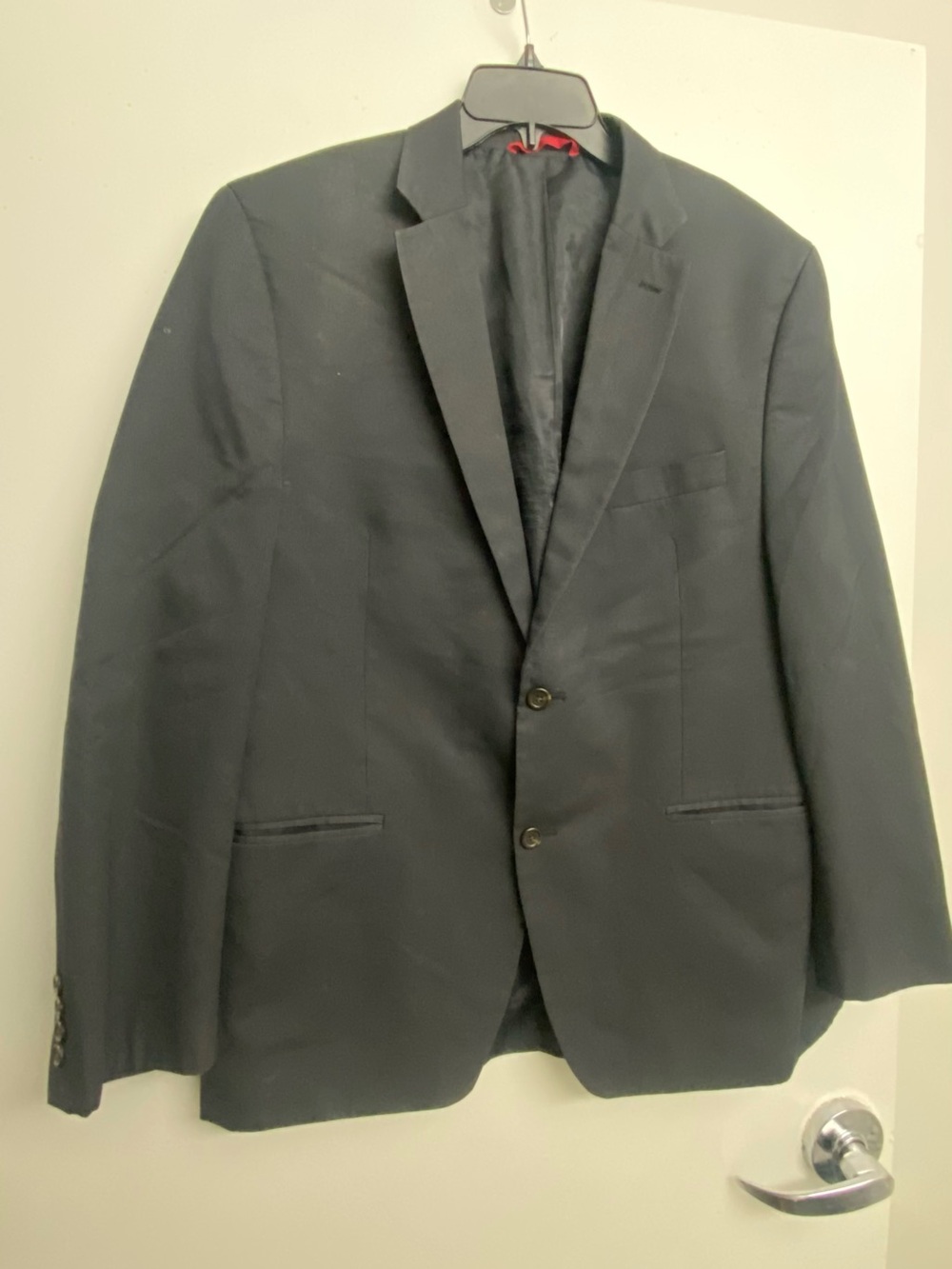 Chaps Dark Navy Pinstripe Men's Blazer Jacket